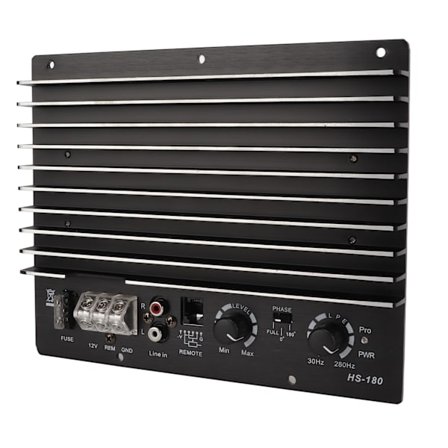 Svart 12V 1000W Bilförstärkare Bilstereo Subwoofer Effektförstärkare Multiskydd