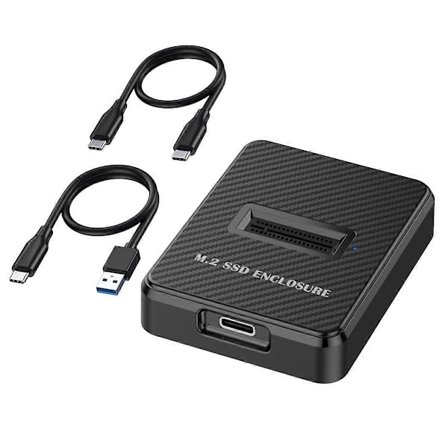 10 Gbps Enkel Bay M.2 SSD-kapsling Hårddisk Extern Box SATA NGFF/NVME M.2 Dockningsstation SSD Hårddiskkapsling