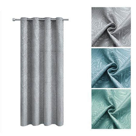 Elegante mørklægningsgardiner med træring jacquard S