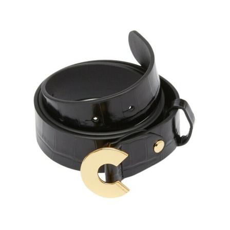 Coccinelle Logo C Croco Riem , Zwart , Dames , Maat: M Riemen