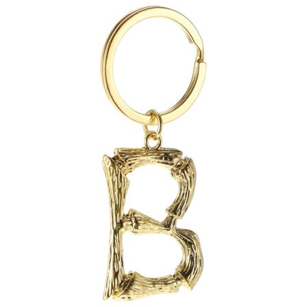 1 st Mode Alphabet Nyckelring Engelska Bokstäver Nyckelkedja Kreativ Väska Hänge (7,5X3X0,5CM, Guld 2) IC