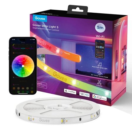GOVEE RGBIC LED Lightstrip - 5 meter 5 meter, RGBIC, music sync, app, innedørs
