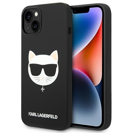 Karl Lagerfeld KLHMP14MSLCHBK iPhone 14 Plus Hardcase Black/Magsafe Choupette Head