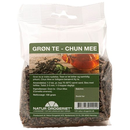 Natur Drogeriet Grøn Te - Chun Mee 100 g, Helse & Madvarer, Te, Grøn Te
