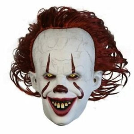 Halloween Cosplay Stephen Kings Det Pennywise Clown Mask Kostym Mask utan LED En storlek Mask utan LED Mask utan LED Barn S