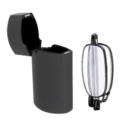 Portable 1 Par Kompakte Sammenleggbare Lesebriller med Mini Flip Top Bæreveske for Fashion Me js