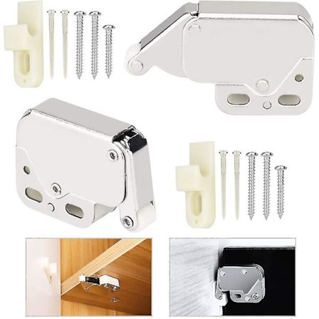 2 stk. Trykkutløserlås Automatisk Fjærspenne PP Trykk-av Rullelås