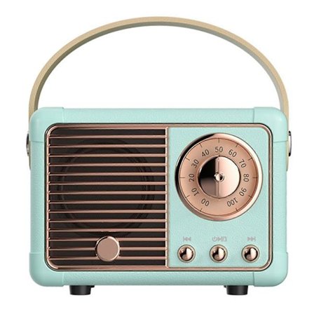 Retro Langaton Bluetooth 5.0 Kaiutin, Stereo Hifi Basso Ulkokäyttöön Kannettava FM-Radio USB/TF/AUX