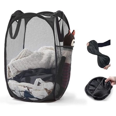 Kokoontaitettava pyykkikori - 60 x 30 cm - Pyykkikorit - Verkko - Hengittävä - Kestävä - Pyykkilajittelija