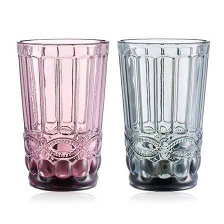 2 stk. Slangemønstret Glas Kop Farve Kreativ Præget Juiceglas Vinglas Fortykket Glas Vinglas