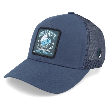 The Smurfs - Modrá trucker Kšiltovka - "Us Navy Smurf Patch Navy Trucker " @ Hatstore