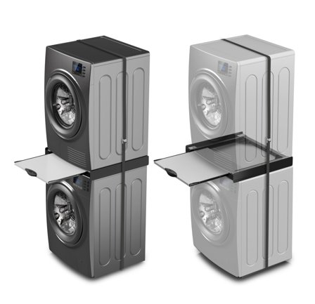 Nordic Quality Stacking frame with wooden shelf. Grey/black