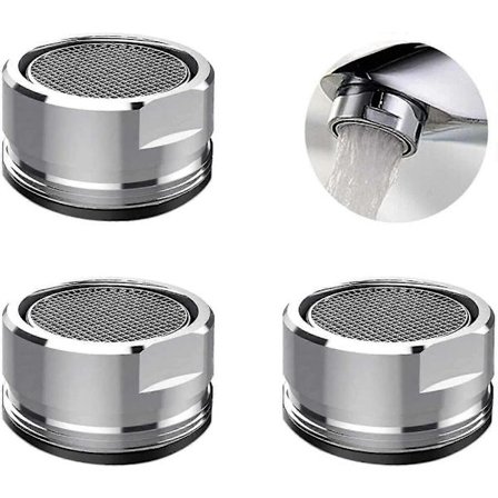 3-pack Köksblandare Luftare, Blandare Luftare Ersättningsdelar Med Mässingsskal, 15/16-tums 24mm Hane Gänga Luftare Blandare Filter Med Packning För K