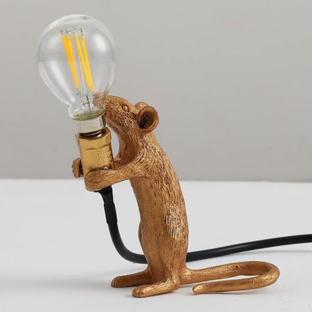 Mouse Shape Bordslampa, Resin Creative Desk Light Bedsi