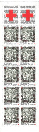 Frankrig 1986 - Røde Kors frimærkehæfte YT 2035 - Postfrisk