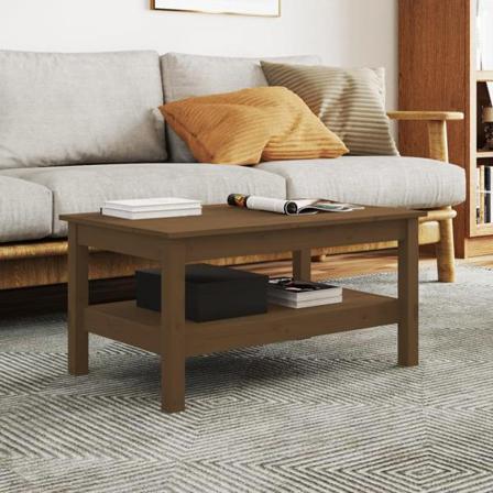 Vidaxl Soffbord Honungsbrun 80x50x40 Cm Massiv Furu Brun