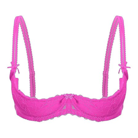 Dame 1/2 Cup Push Up Spile Blonde BH Lingerie Åpen Bryst Cup BH Topper Justerbar Stropp Svamp Polstret BH Undertøy