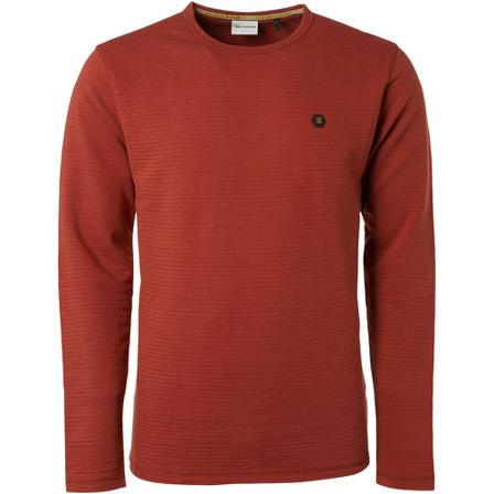 No Excess, T-shirt long sleeve crewneck solid Rood, Heren, Maat:XL