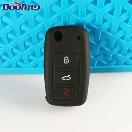 Silikon bilnyckelfodral för Volkswagen VW Golf Bora Jetta Polo Passat Skoda Superb Octavia Fabia SEAT Ibiza Leon Skal
