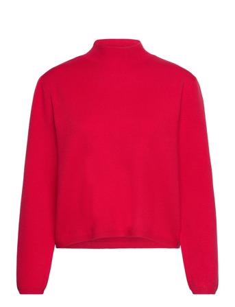 Slfmerle Cali Ls Knit Highneck B Tops Knitwear Turtleneck Red Selected Femme