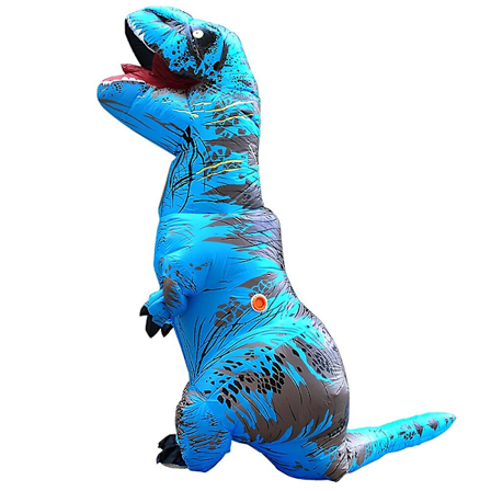Dinosaur Uppblåsbar Cosplay kostym T-Rex Anime Cartoon blue Fit Height 120-145cm