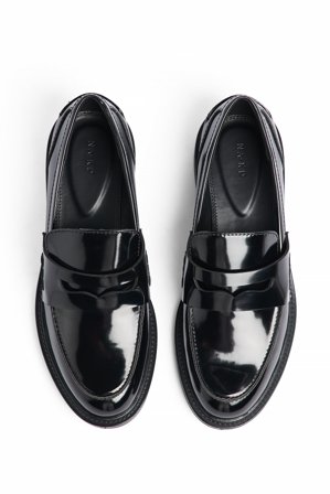 NA-KD Dressed Penny Loafers - Lave sko - Sort - EU 36