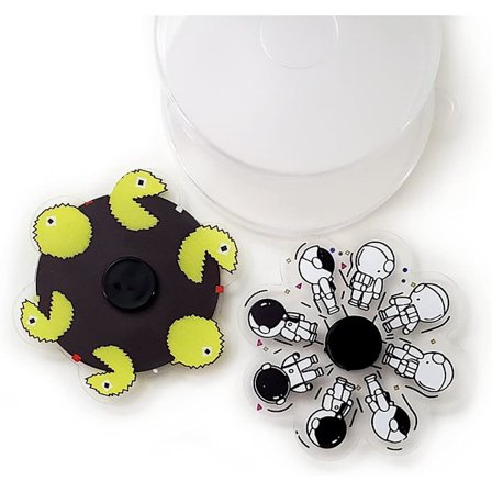 2 x Animerade Fidget Spinner-leksaker. Hand Spinner Anti-Ångest De-S