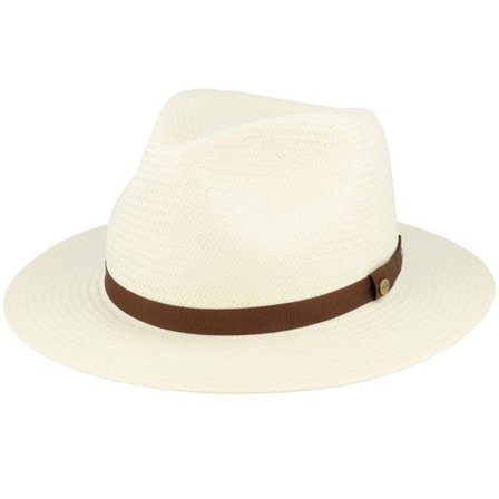 Stetson - Vit straw Hatt - Toyo Bleached Traveller @ Hatstore
