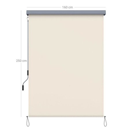 Rootz Lodret Markise - Lodret solsejl - Lodret Markise Til Vinduer - Vinduer Markise - Vandtæt Lodret Markise - UV-resistent Lodret Markise - Holdbar
