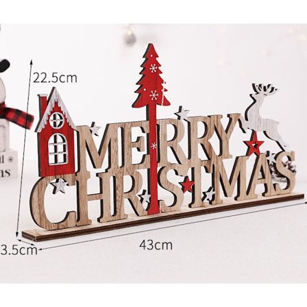 E-jul Hängande Dekoration Dörrskylt God Jul Trä H