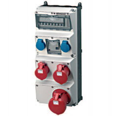 MENNEKES 2466465 Uttakssentral 2 x CEE, 2 x schuko, Elfordeling & strømforsyning