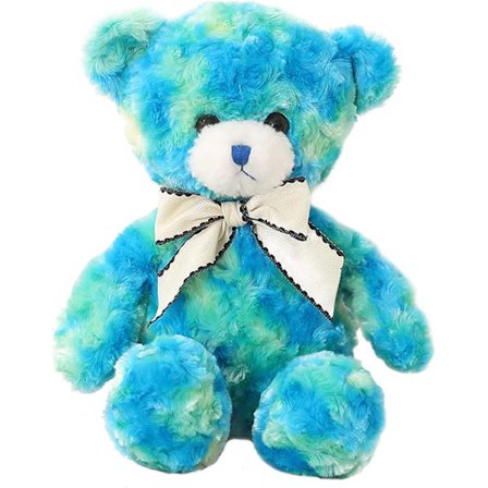 Fargerik plysj-bamse, utstoppet plysjleketøy, Valentinsdag, for kjæreste og barn, 15,7 tommer.