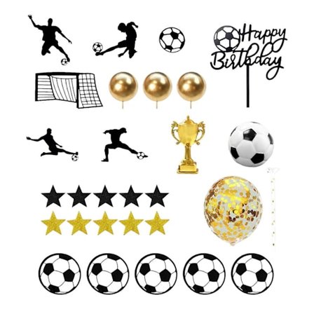 Fotball Kake Pynt Cupcake Toppers for Fest Bursdag Farsdag