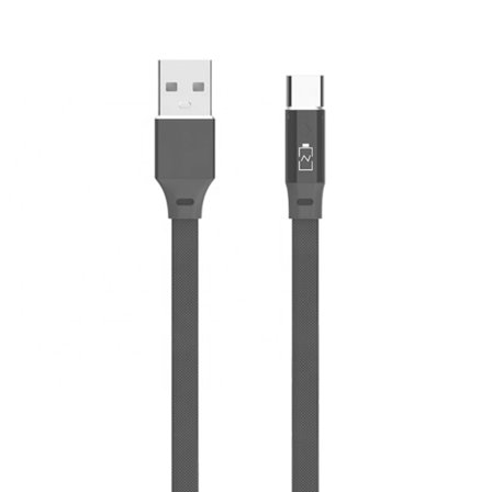 Quick Charge USB-C Laddkabel med Indikator 1M Grå