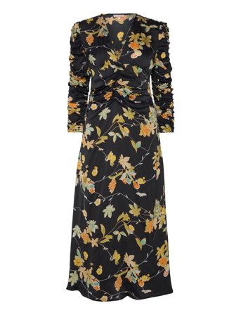 by Ti Mo | Satin Rouching Dress | XS