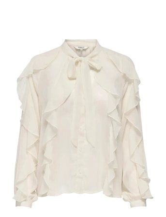 Onltaryn Ls Romantic Ruffle Blouse Wvn White ONLY