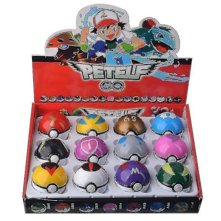 12 stk. Julegaver Pikachu Ball Sæt Pokeball Figurer Børn Legetøj Db