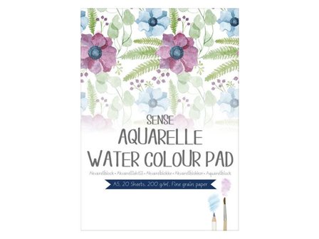 Sense Akvarellblock A5 200g - Lyreco - Skola och förskola - Hobbypapper - Akvarell