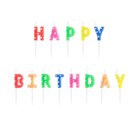 Partydeco Kakelys Happy Birthday Mix 13 deler