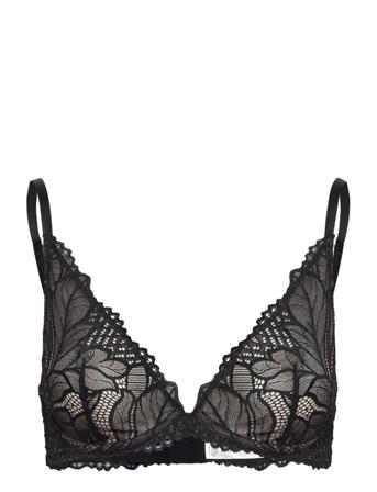 Bra Wire Jasmine Lace Lingerie Bras & Tops Plunge Bras Svart Lindex