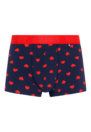 Happy Socks 1-Pack Hearts Short Boxer Kalsonger Herr Blå M