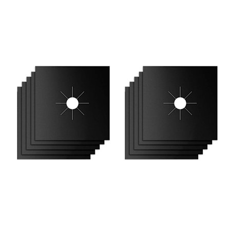 10 kpl Kaasulieden Suojapeite Paksuus 0,2 mm Vedenpitävä Uusiokäyttöinen Lämpökestävä Kaasulieden Suojapeite Musta