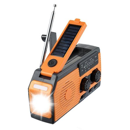 Alt-i-ett Nødsett, Nødradio, Powerbank for Nødlading, Lommelykt, Uttrekkbar Leselampe, Ditt Skjold Mot