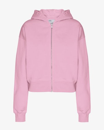 Organic Crop Zip Hood - Cherry Blossom - Female - XL