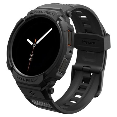 Spigen Rugged Armor Pro-rem til Samsung Galaxy Watch 8 44mm - mat sort