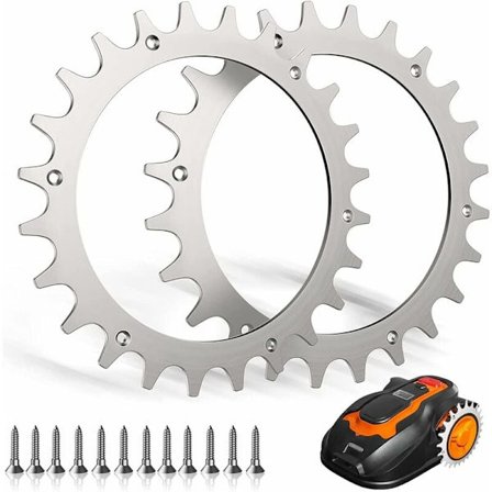 Rustfrie stålpigger for Worx modell L, rustfrie stålpigger for Worx Landroid L-hjulstørrelse 225mm-12x rustfrie stålskruer-for plen, rengjøring av en