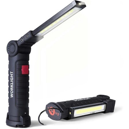 LED Arbeidslampe 5 Moduser - LED Arbeidslykt 800LM, Inspeksjonslampe, Oppladbar Reparasjonslampe, Egnet for bilreparasjoner