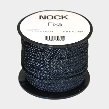 Polyester rope NOCK Fixa, braided polyester, black, Ø3 mm x 20 metres