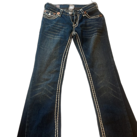 True Religion jeans med vita sömmar