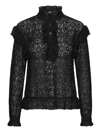 Remi Ruffle Blouse Black Noella